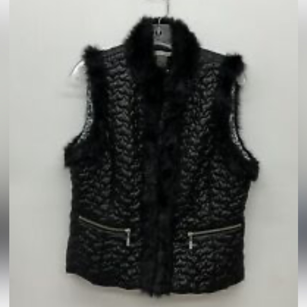 Peter Nygard Women’s Petite Large Black Quilted Vest